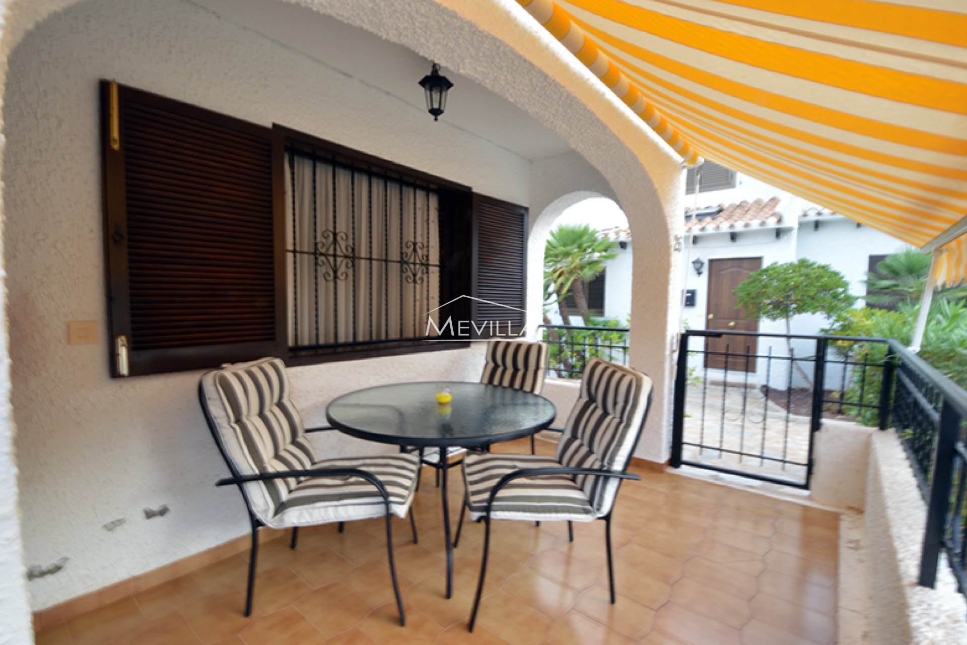 a balcony with views to the swimming pool 