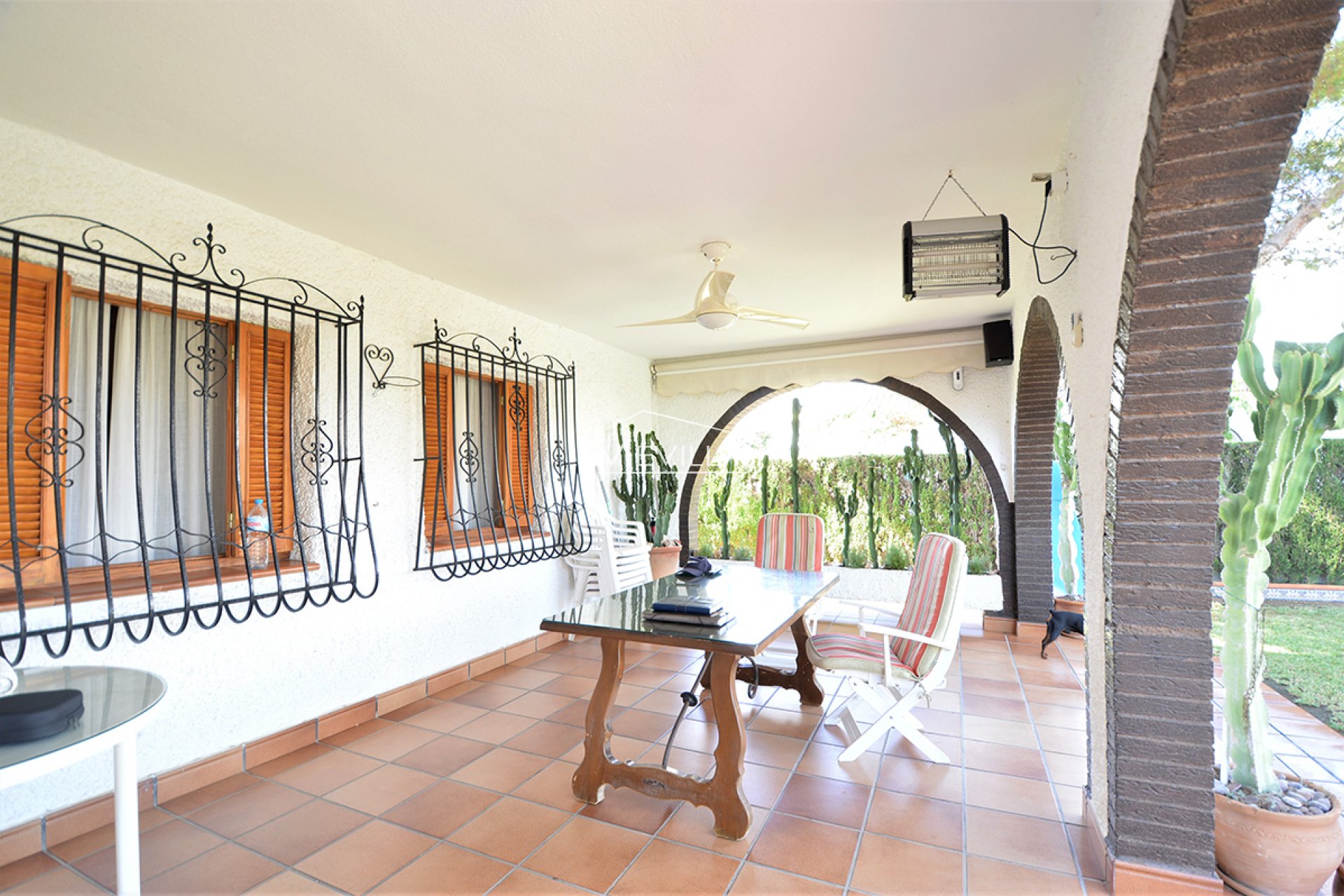 La terraza cubierta