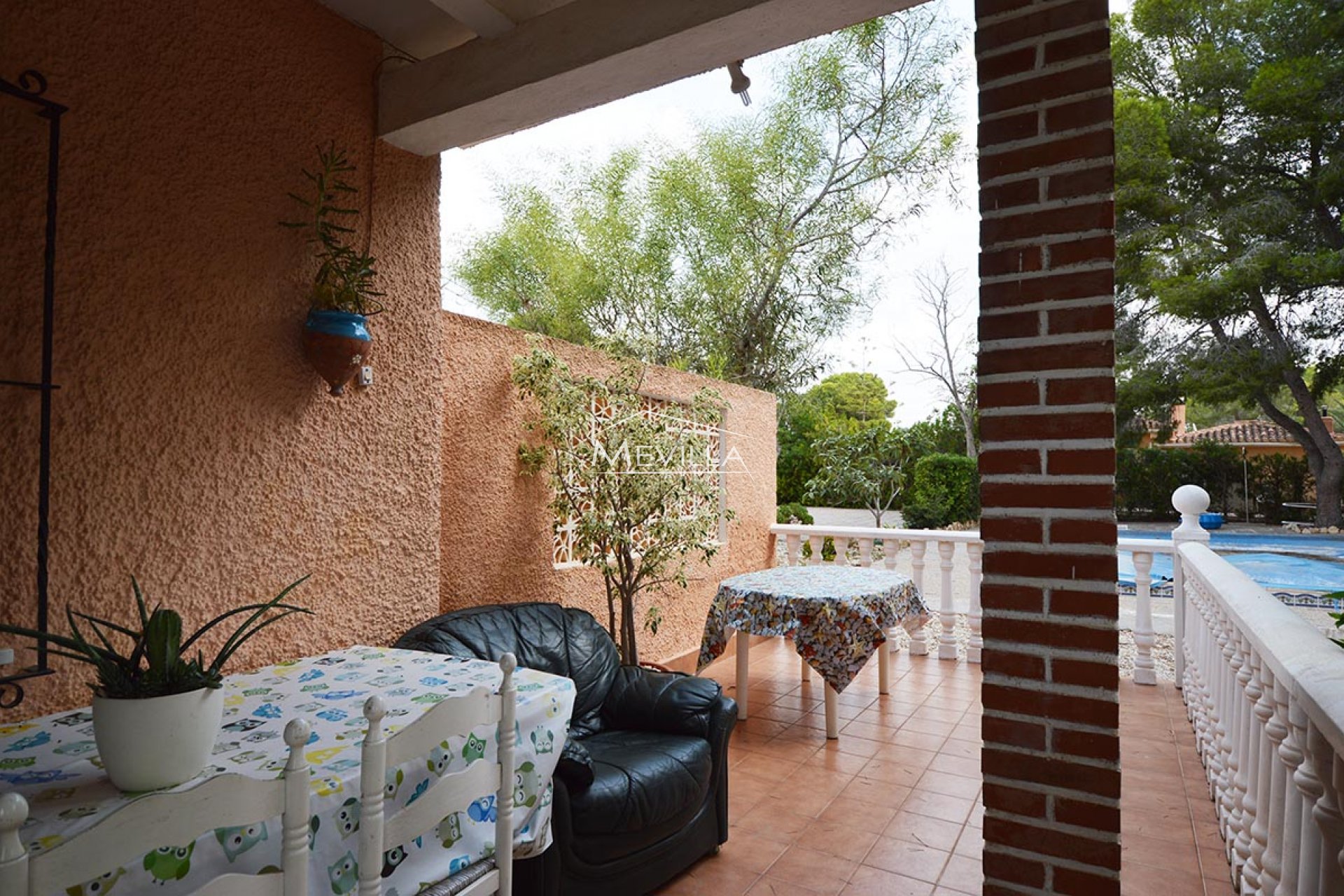 The covered terrace