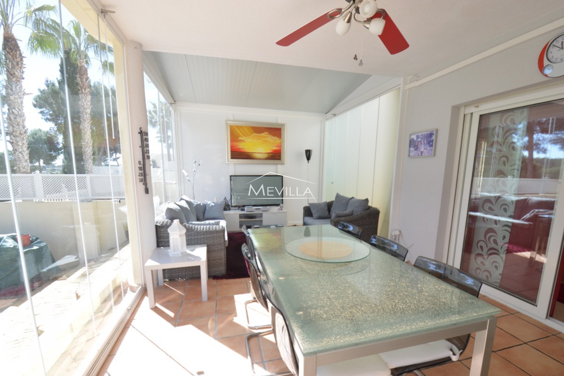 The dining area