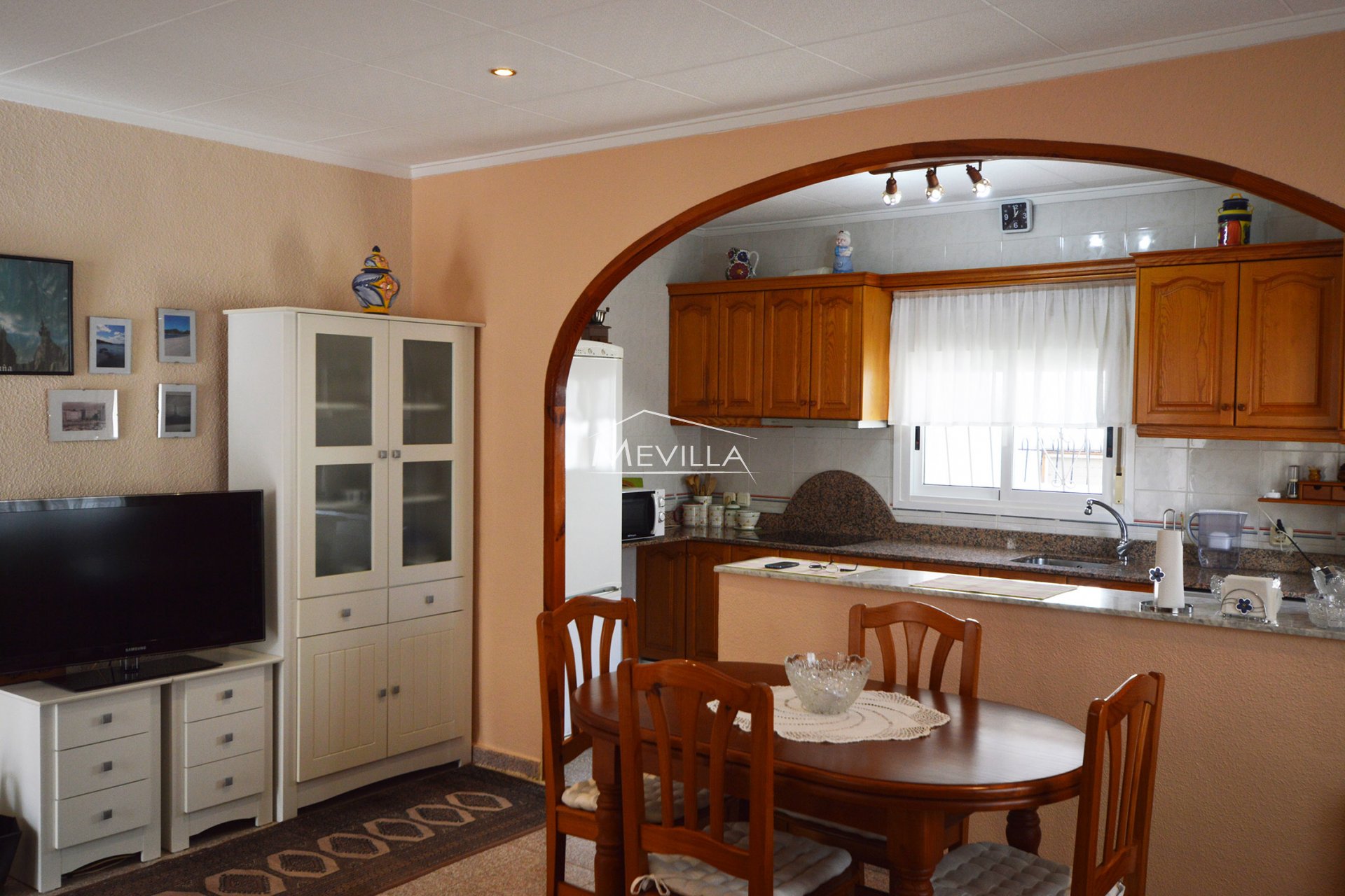 The dining area