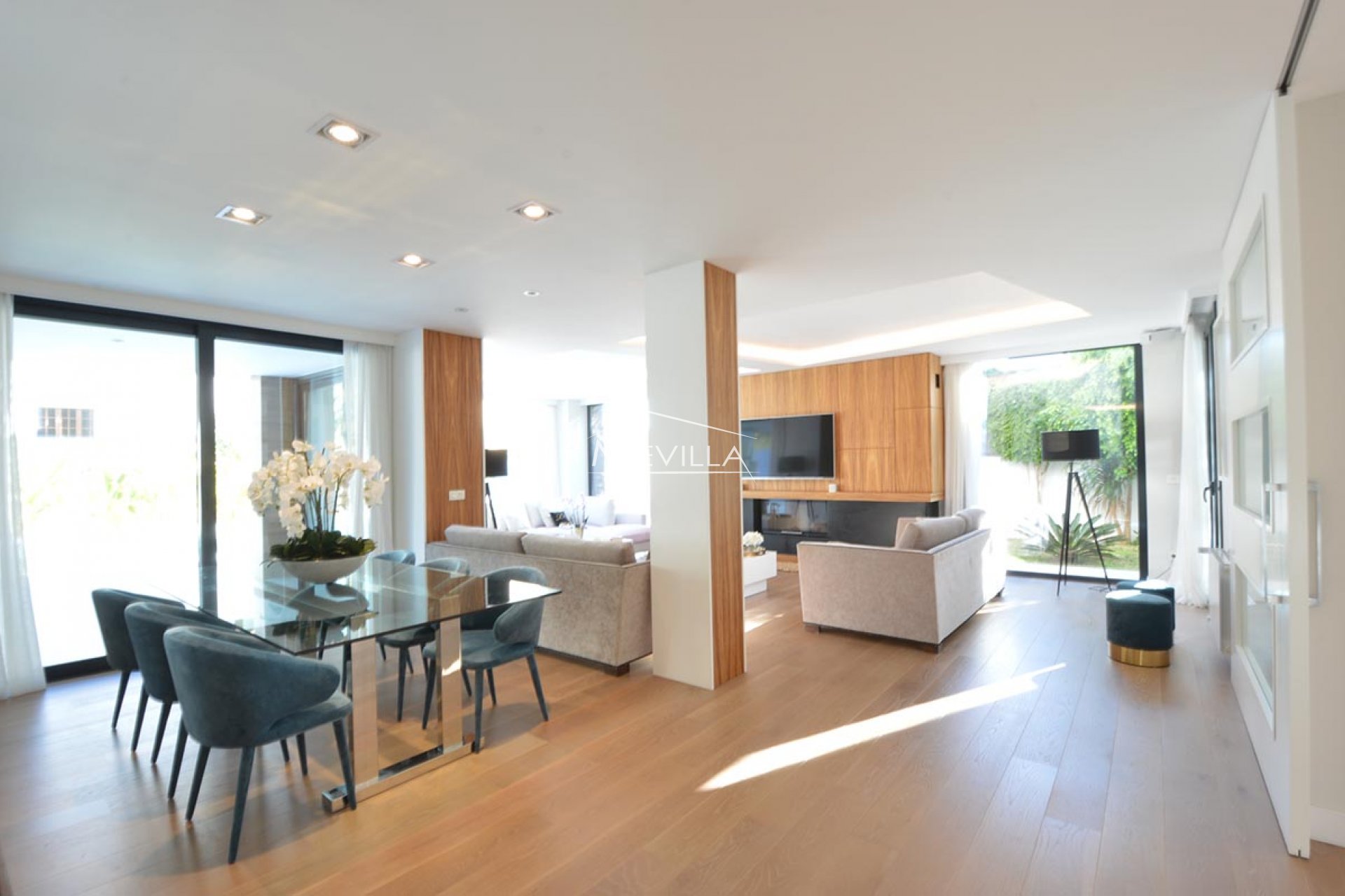 The dining area