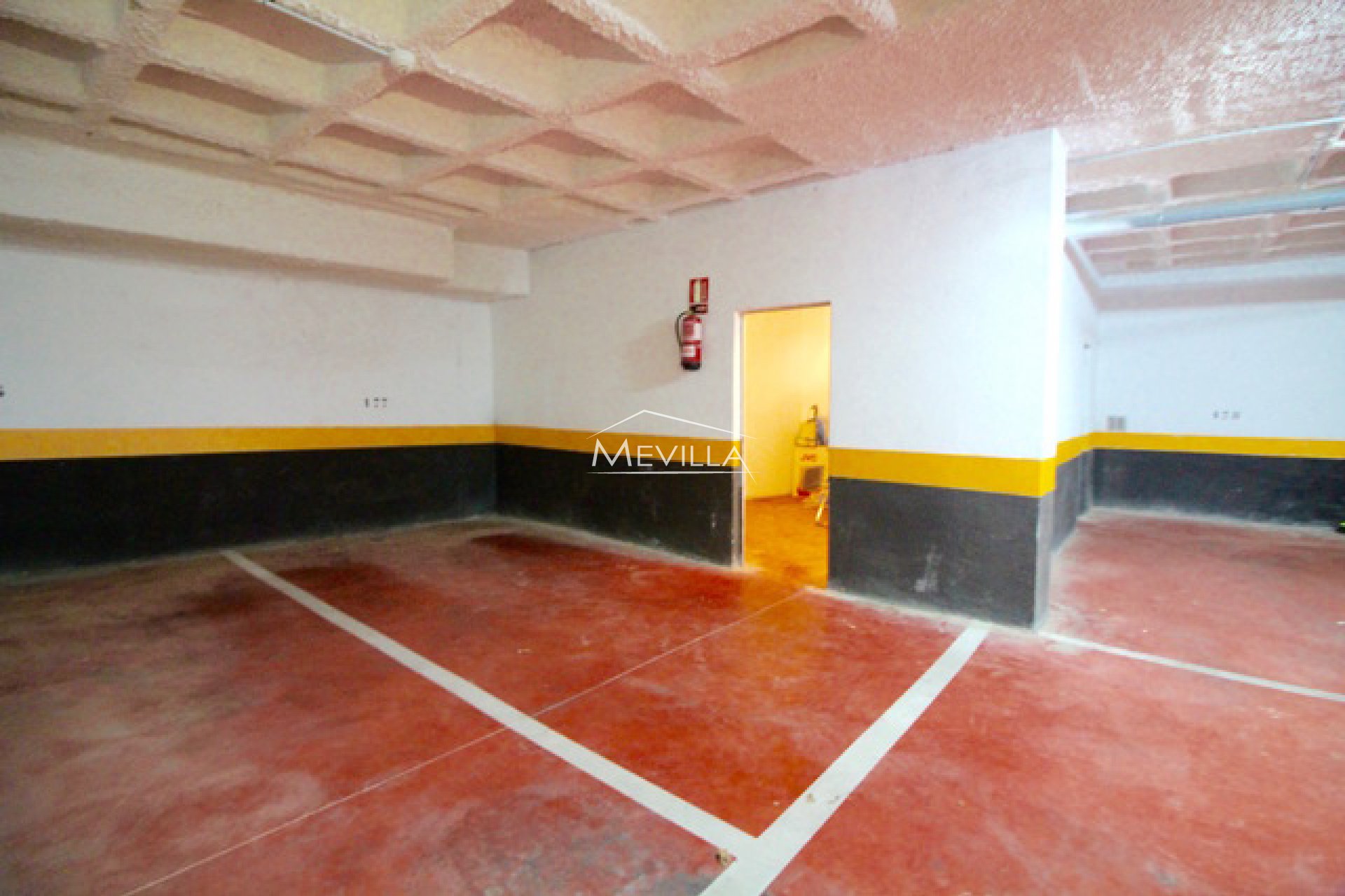The garage with storage space